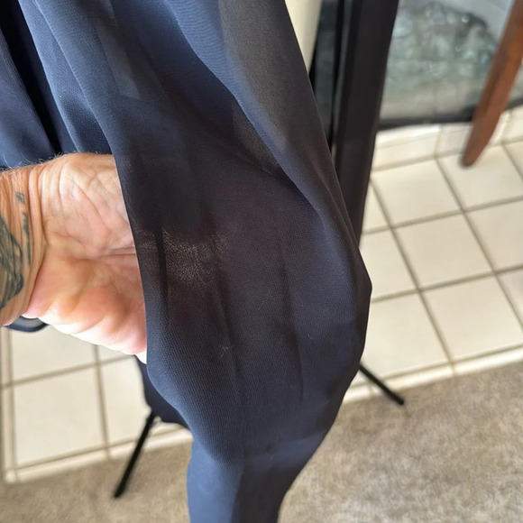 Lucie Ann Peignoir black Robe w/ matching nightgown full swing set Size L - Picture 11 of 14